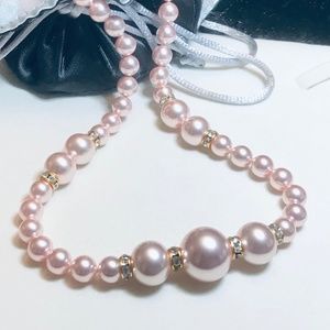 Vintage Madreperla Majorca Graduated Station Pearl Necklace